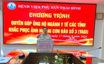 Bệnh viện Phụ sản Thái Bình phát động ủng hộ ngành y tế Lào Cai sau ảnh hưởng cơn bão số 3 (Yagi)