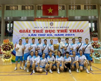 Bệnh viện Phụ sản Thái Bình tham dự giải thể thao hưởng ứng Kế hoạch Kỷ niệm 70 năm Ngày Thầy thuốc Việt Nam (27/2/1955 - 27/2/2025).